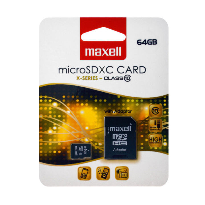 MEMORIE MICRO SDXC 64GB CLS10 UHS-1 CU ADAPTOR MAXELL