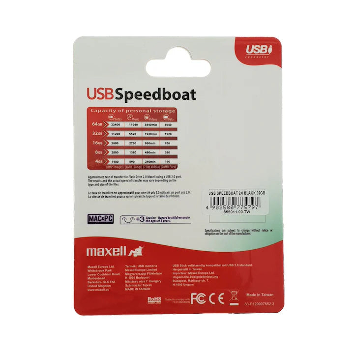 MEMORIE USB 16GB SPEEDBOAT USB 2.0 MAXELL