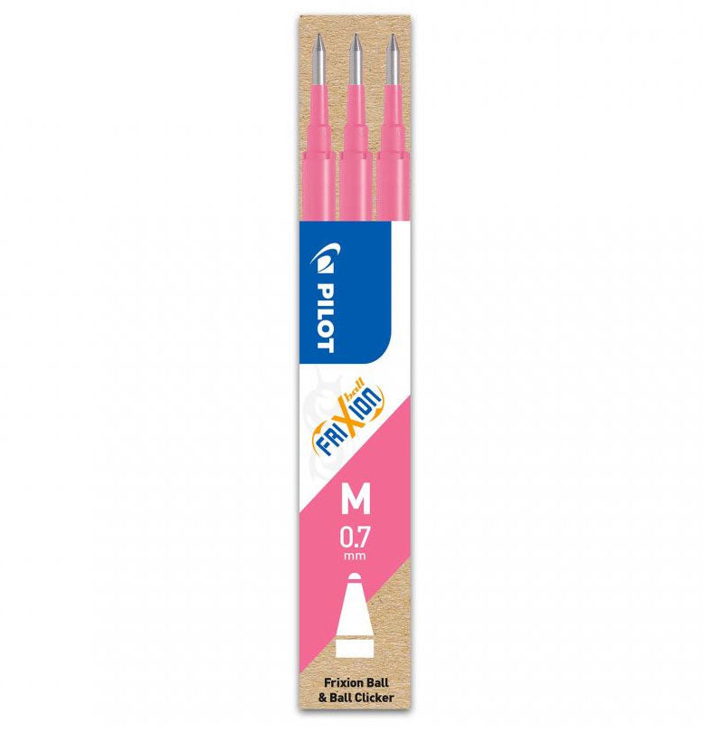 MINA ROLLER 0.7MM ROZ CORAL 3/SET FRIXION PILOT