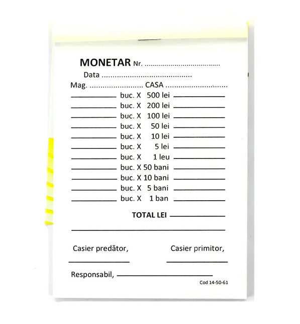 MONETAR 2 EXEMPLARE AUTOCOPIATIV