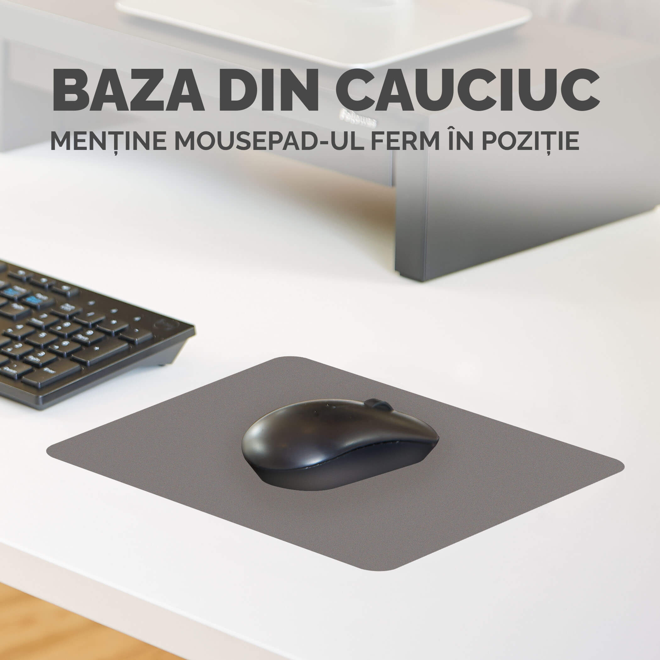 MOUSE PAD DIN POLIESTER GRI FELLOWES