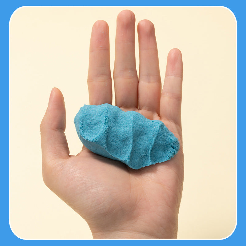 NISIP KINETIC GALETUSA 500G + 6 FORME MODELAJ ALBASTRU DELI