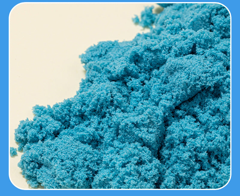 NISIP KINETIC GALETUSA 500G + 6 FORME MODELAJ ALBASTRU DELI