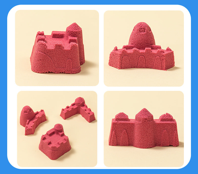 NISIP KINETIC GALETUSA 500G + 6 FORME MODELAJ ROZ DELI