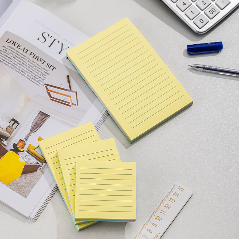 NOTES ADEZIV 101*152 MM 4*25 FILE R-V-G-A LINIAT DELI