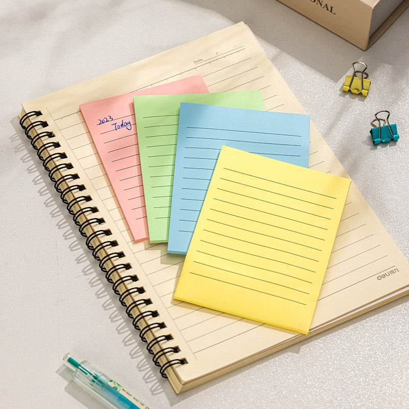 NOTES ADEZIV 101*152 MM 4*25 FILE R-V-G-A LINIAT DELI