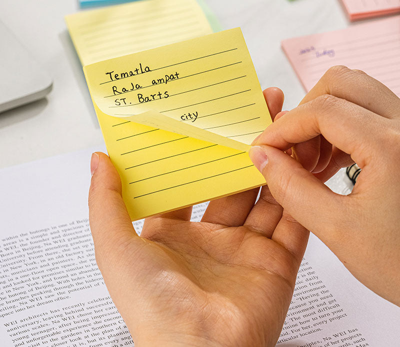 NOTES ADEZIV 76 x 101 MM 4 x 25 FILE R-V-G-A LINIAT DELI