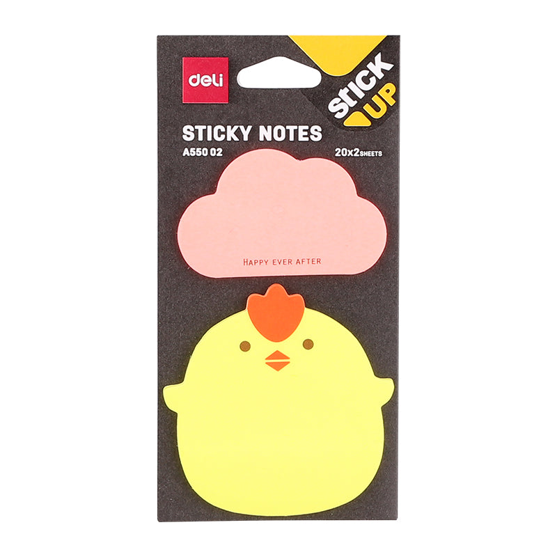 NOTES ADEZIV ANIMALE 76*76MM 2*20 FILE DELI