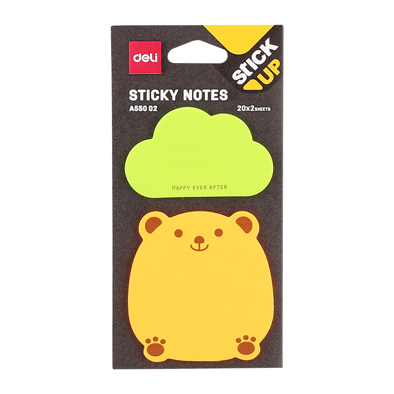 NOTES ADEZIV ANIMALE 76*76MM 2*20 FILE DELI