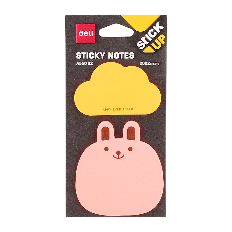 NOTES ADEZIV ANIMALE 76*76MM 2*20 FILE DELI