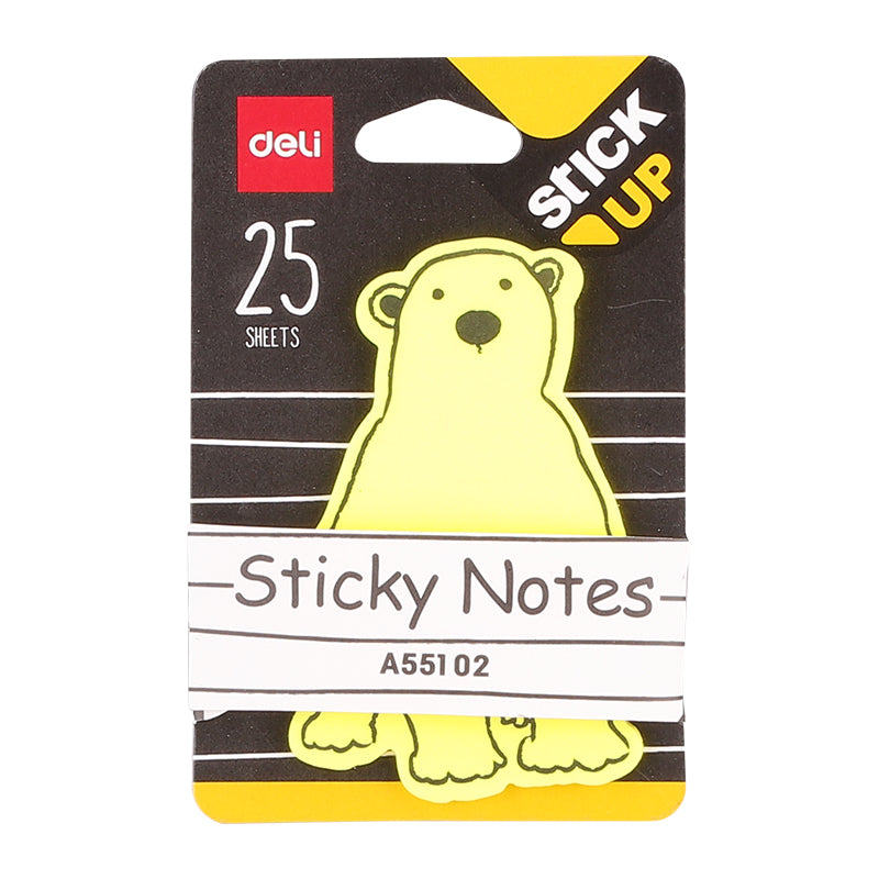 NOTES ADEZIV ANIMALE 76*76MM 25 FILE DELI