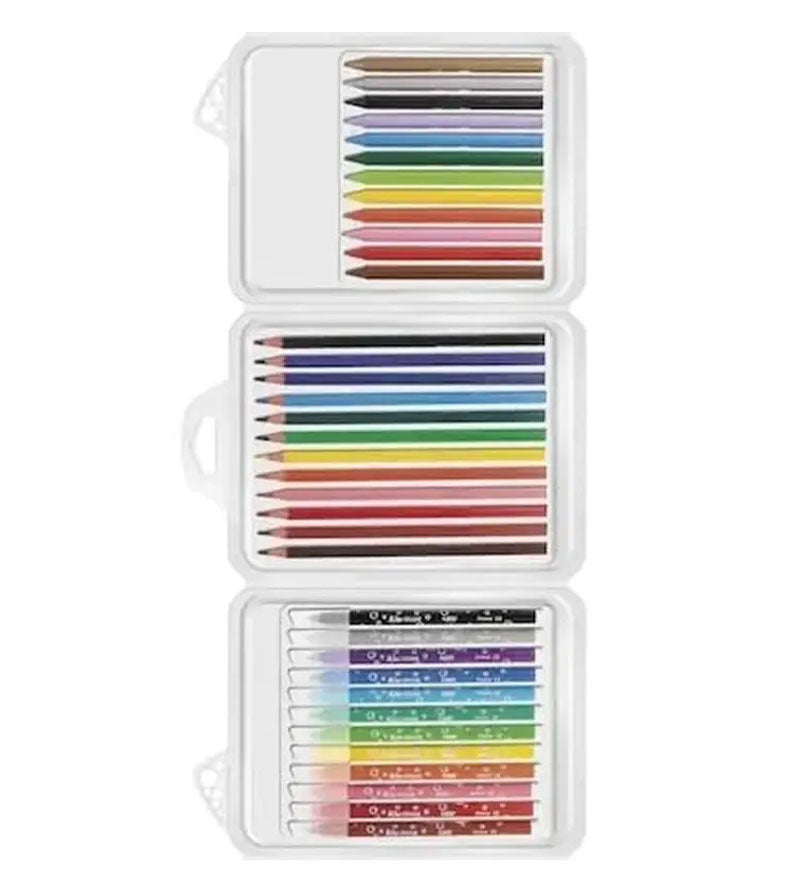 PACHET MIXT CREIOANE COLORATE SI CERATE + CARIOCI BIC