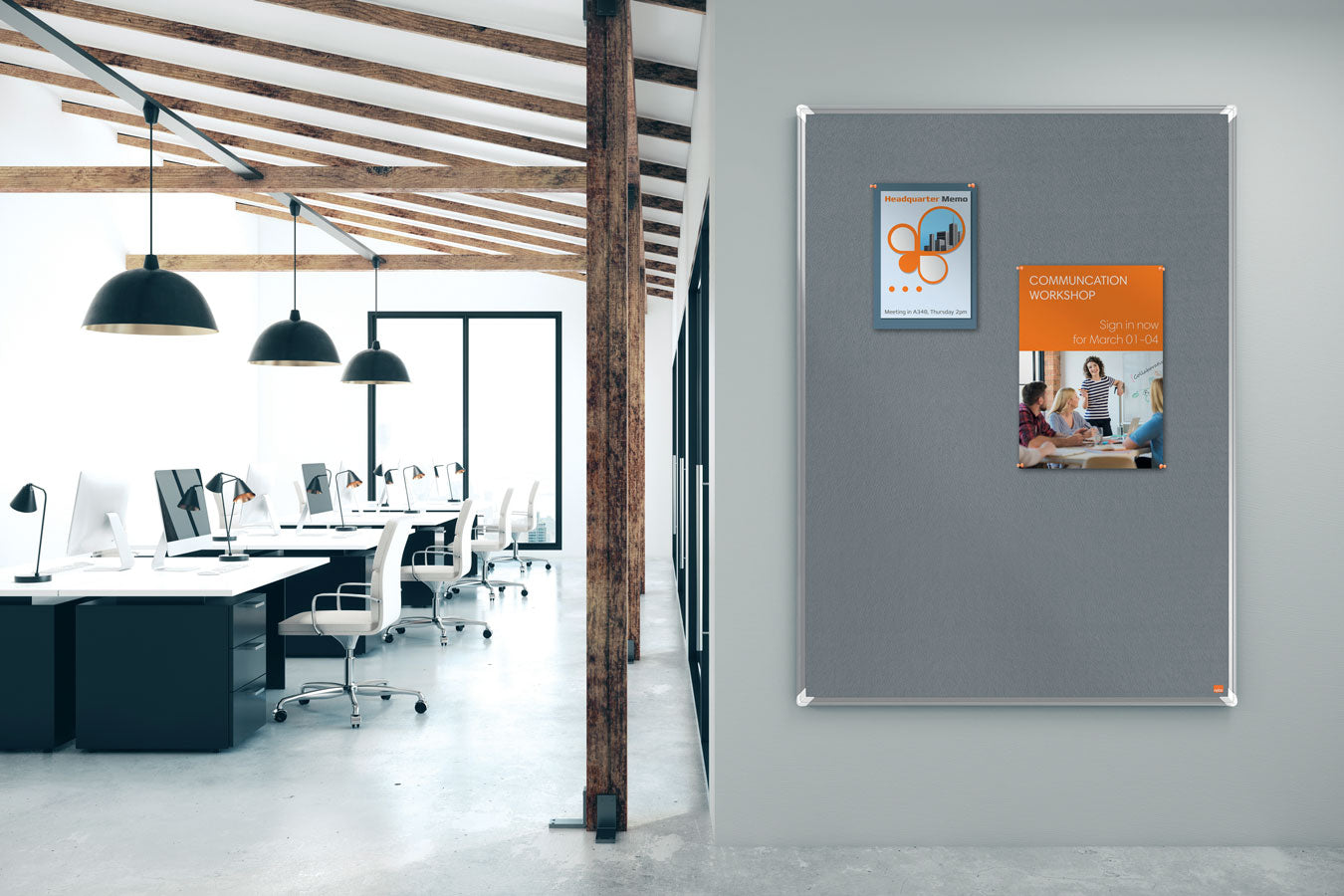 PANOU PLUTA 90 x 120 CM RAMA ALUMINIU PREMIUM PLUS NOBO