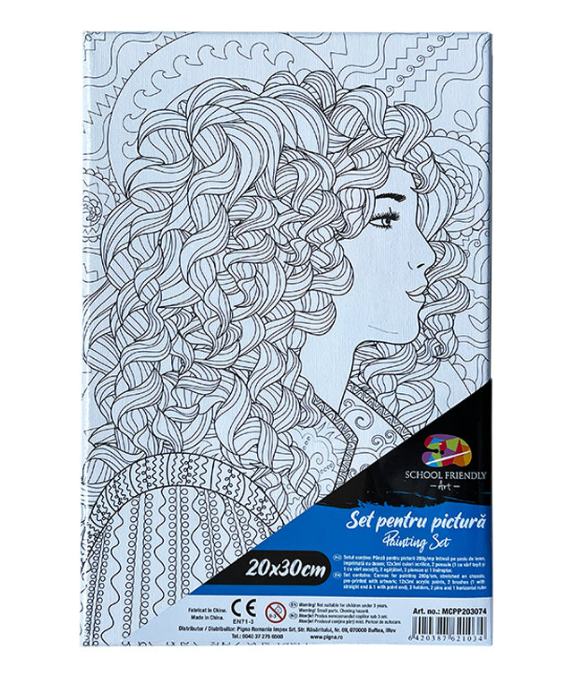 PANZA PREDESENATA PE SASIU 20*30CM MANDALE FATA SF ART PIGNA