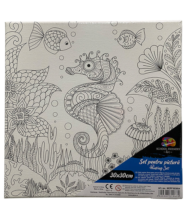 PANZA PREDESENATA PE SASIU 30 x 30 CM ACVATIC SF ART PIGNA