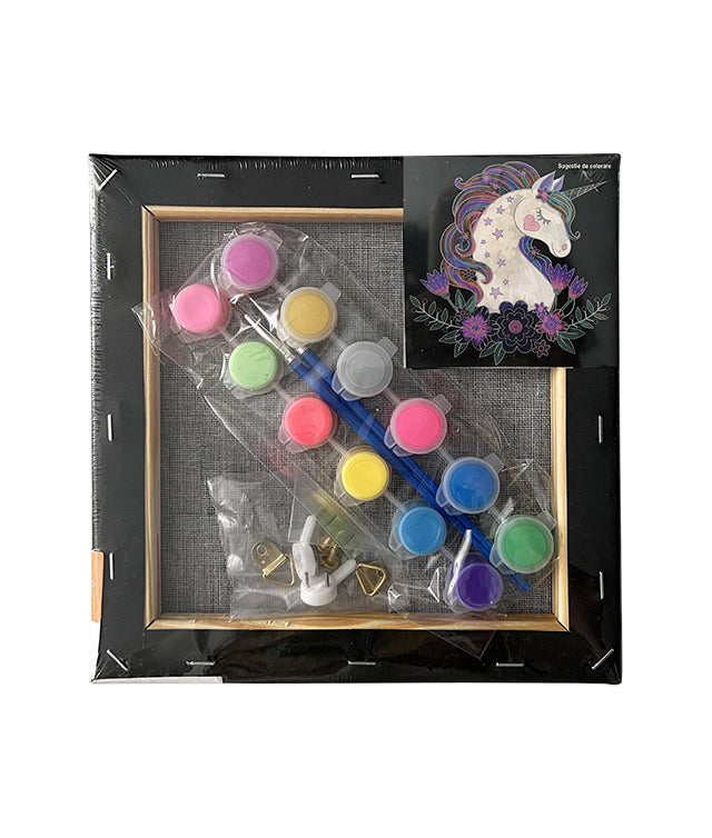 PANZA PREDESENATA PE SASIU NEAGRA 20*20CM UNICORN SF ART PIGNA