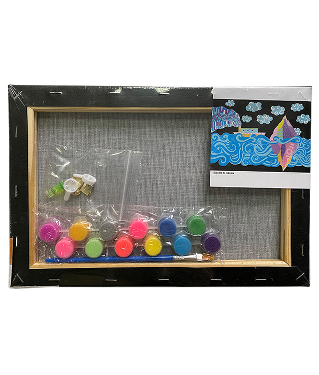 PANZA PREDESENATA PE SASIU NEAGRA 20 x 30 CM MARE SF ART PIGNA