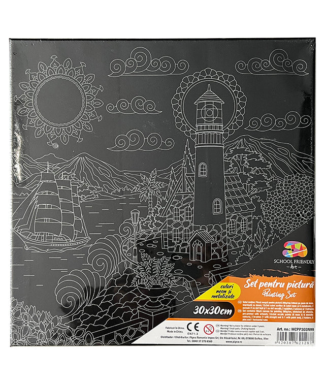 PANZA PREDESENATA PE SASIU NEAGRA 30*30CM FAR SF ART PIGNA