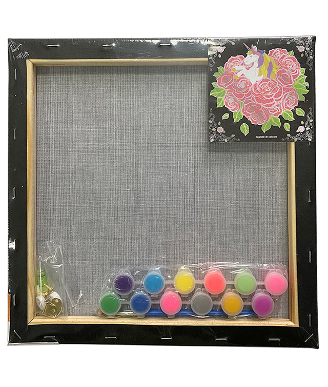 PANZA PREDESENATA PE SASIU NEAGRA 30 x 30 CM UNICORN SF ART PIGNA