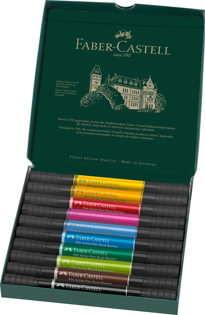 PITT ARTIST PEN DUAL MARKER SET 10 BUC FABER-CASTELL