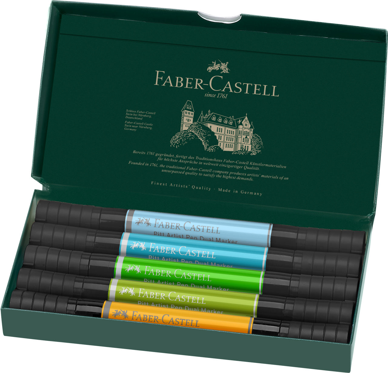 PITT ARTIST PEN DUAL MARKER SET 5 BUC ANIMALS FABER-CASTELL