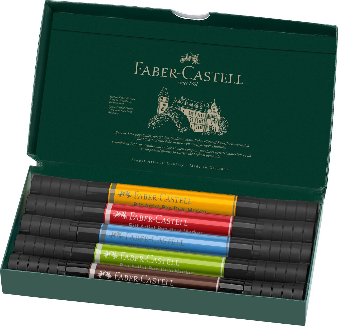 PITT ARTIST PEN DUAL MARKER SET 5 BUC FABER-CASTELL