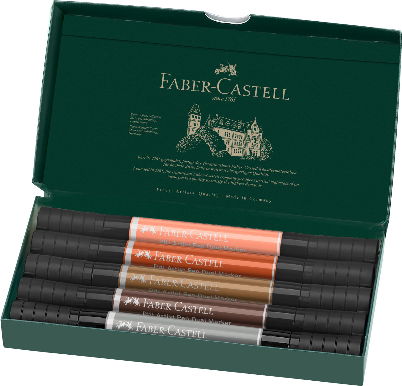PITT ARTIST PEN DUAL MARKER SET 5 BUC PORTRET FABER-CASTELL
