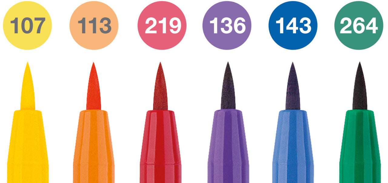 PITT ARTIST PEN SET 6 BUC CULORI DE BAZA 2022 FABER-CASTELL