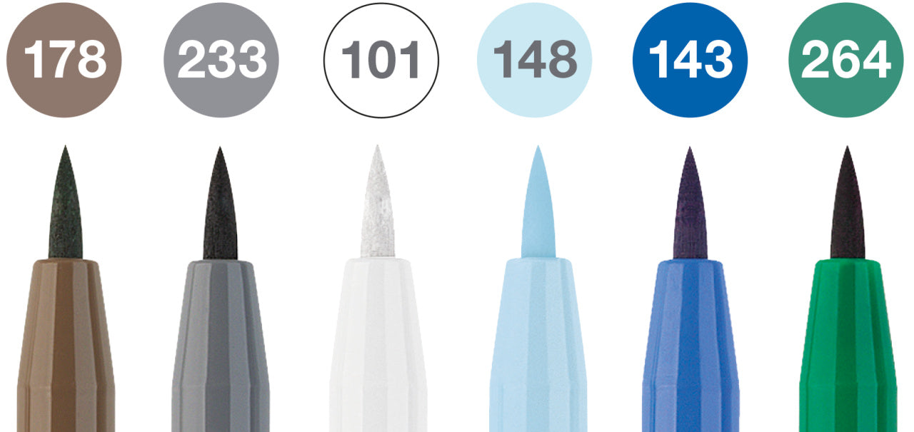 PITT ARTIST PEN SET 6 BUC CULORI IARNA 2022 FABER-CASTELL