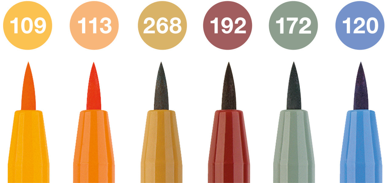 PITT ARTIST PEN SET 6 BUC CULORI TOAMNA 2022 FABER-CASTELL