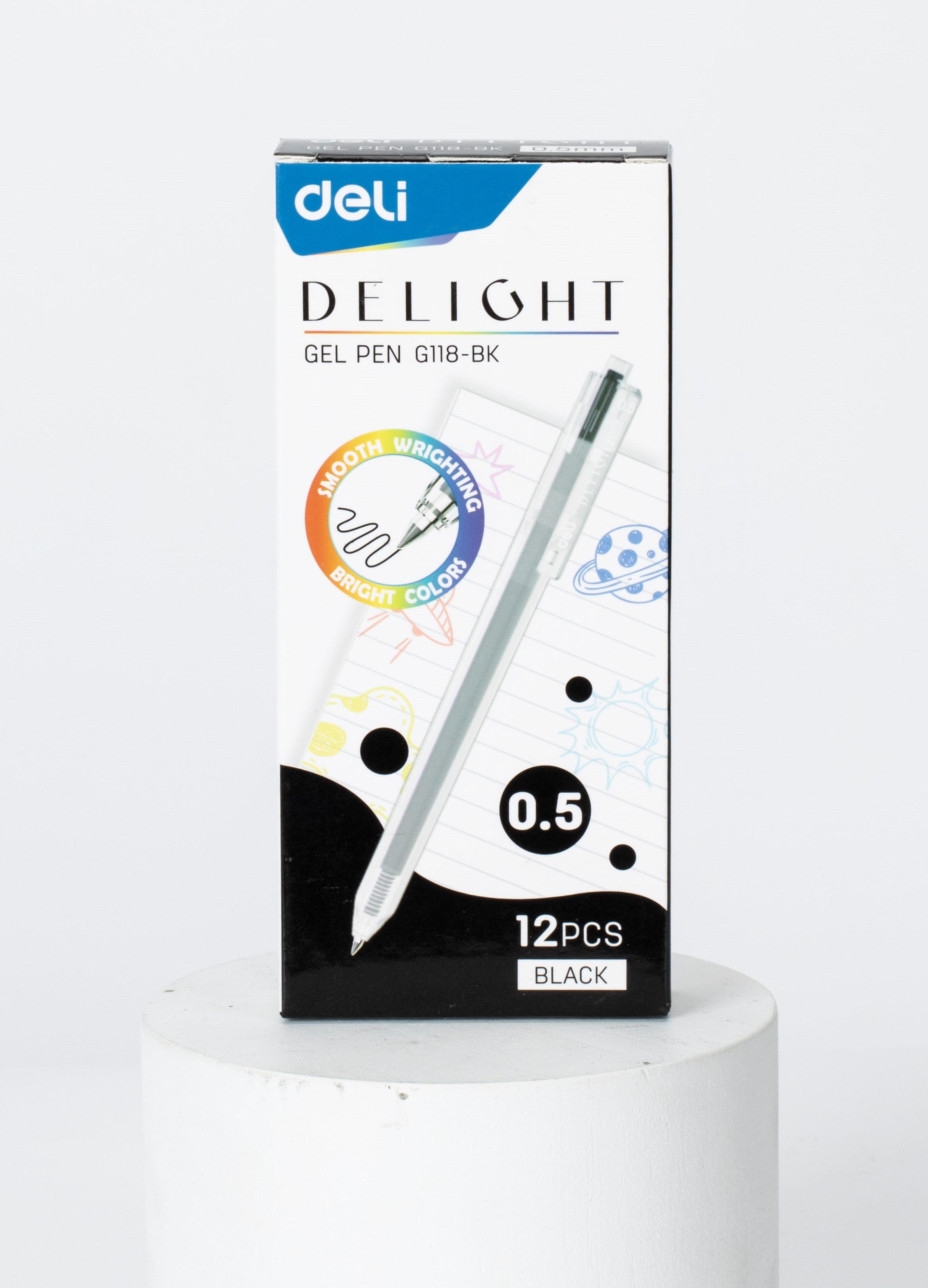 PIX CU GEL CU MECANISM 0.5MM NEGRU DELIGHT DELI