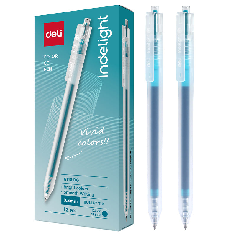 PIX CU GEL CU MECANISM 0.5MM VERDE INCHIS DELI
