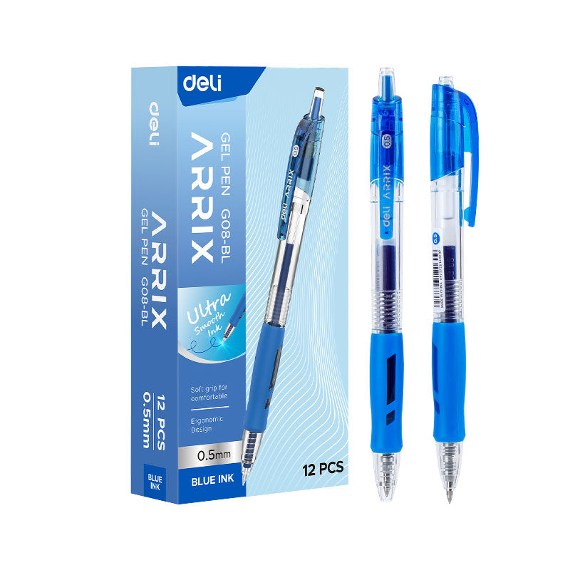 PIX CU GEL SI MECANISM 0.5MM ALBASTRU ARRIX DELI