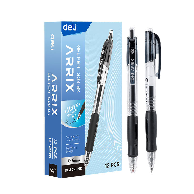 PIX CU GEL SI MECANISM 0.5MM NEGRU ARRIX DELI