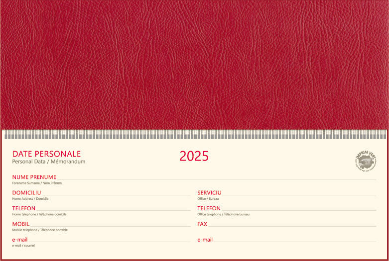 PLANNER BIROU 30 X 10 ALBASTRU 2025 HARTIE IVORY BREF EGO