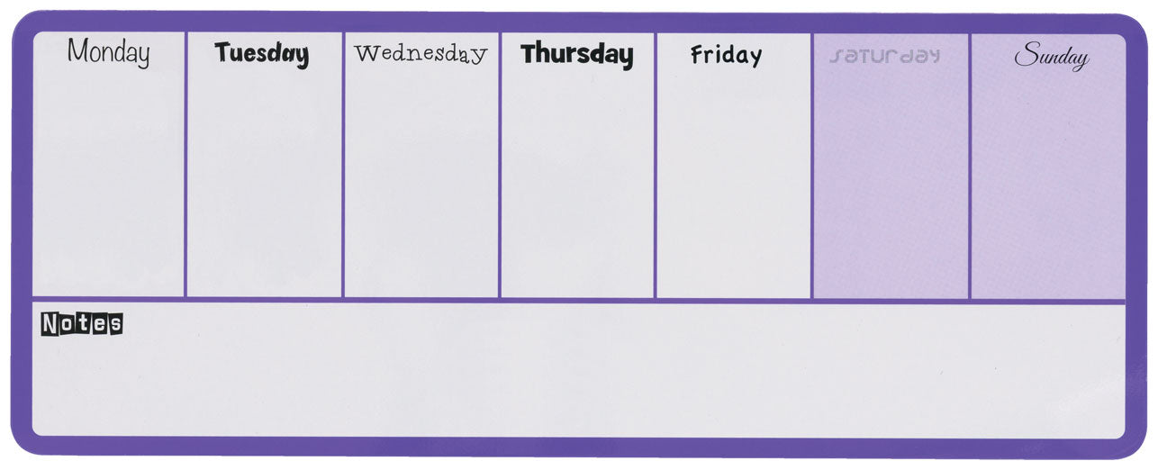PLANNER MAGNETIC SAPTAMANAL 140 X 36 CM MOV NOBO