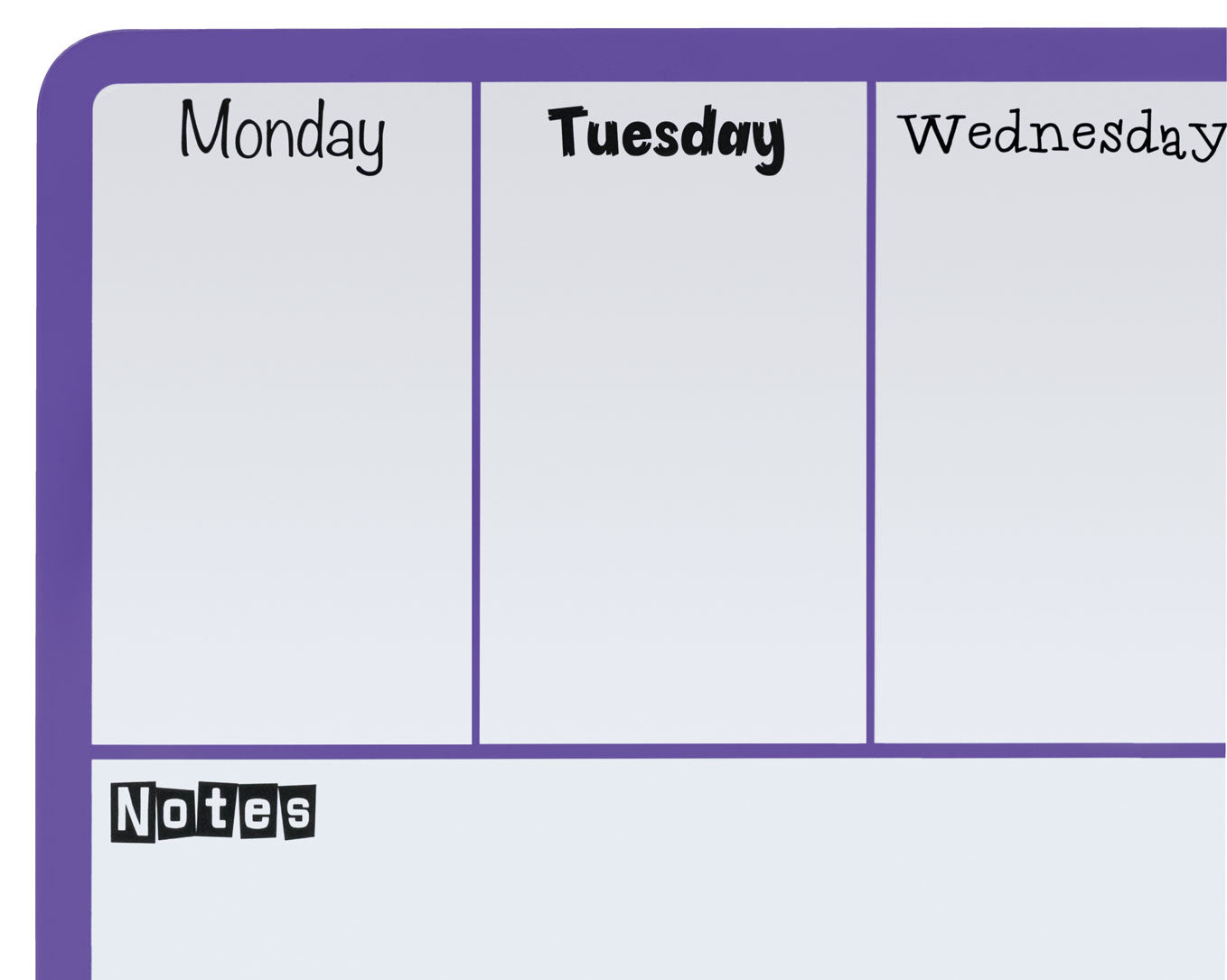 PLANNER MAGNETIC SAPTAMANAL 140 X 36 CM MOV NOBO