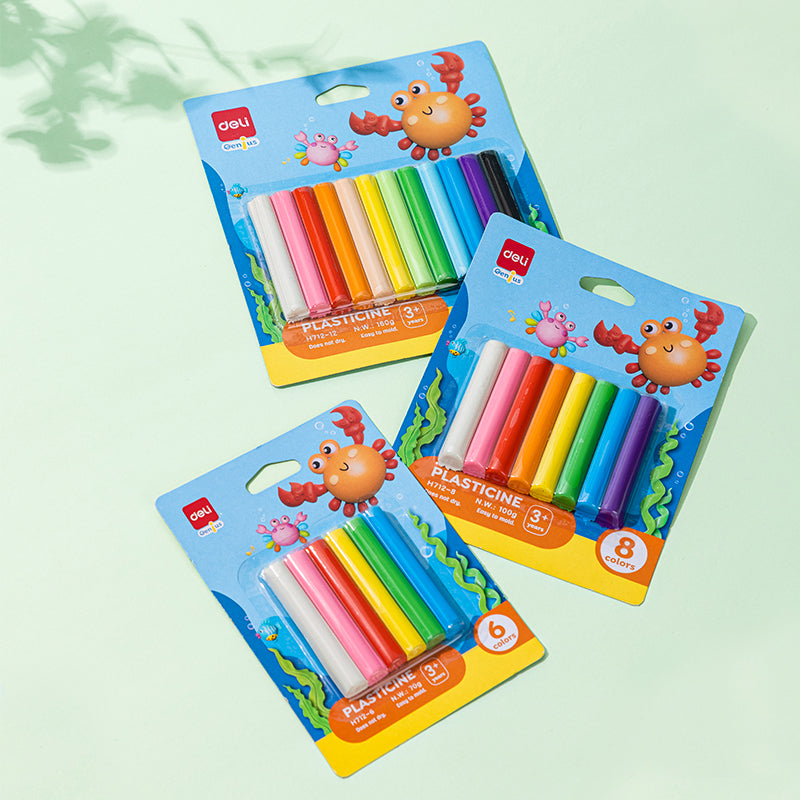 PLASTILINA 12 CULORI 160G DELI