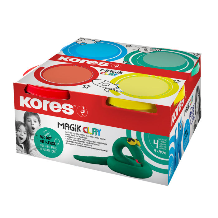 PLASTILINA MODELAJ 4*40G CULORI INTENSE KORES