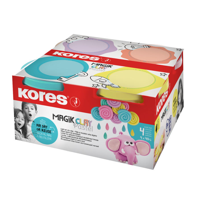 PLASTILINA MODELAJ 4*40G CULORI PASTEL KORES