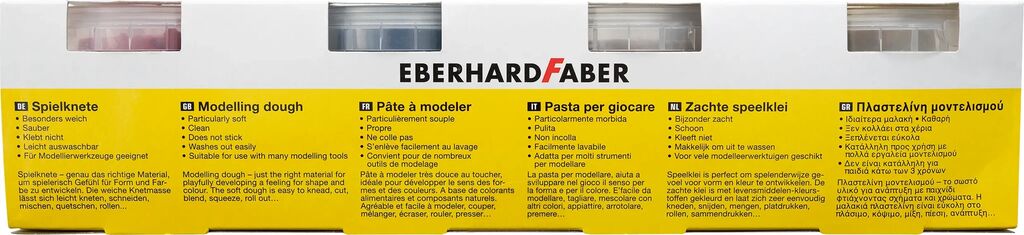 PLASTILINA MODELAJ 4CULORI BASIC X 140G EBERHARD FABER