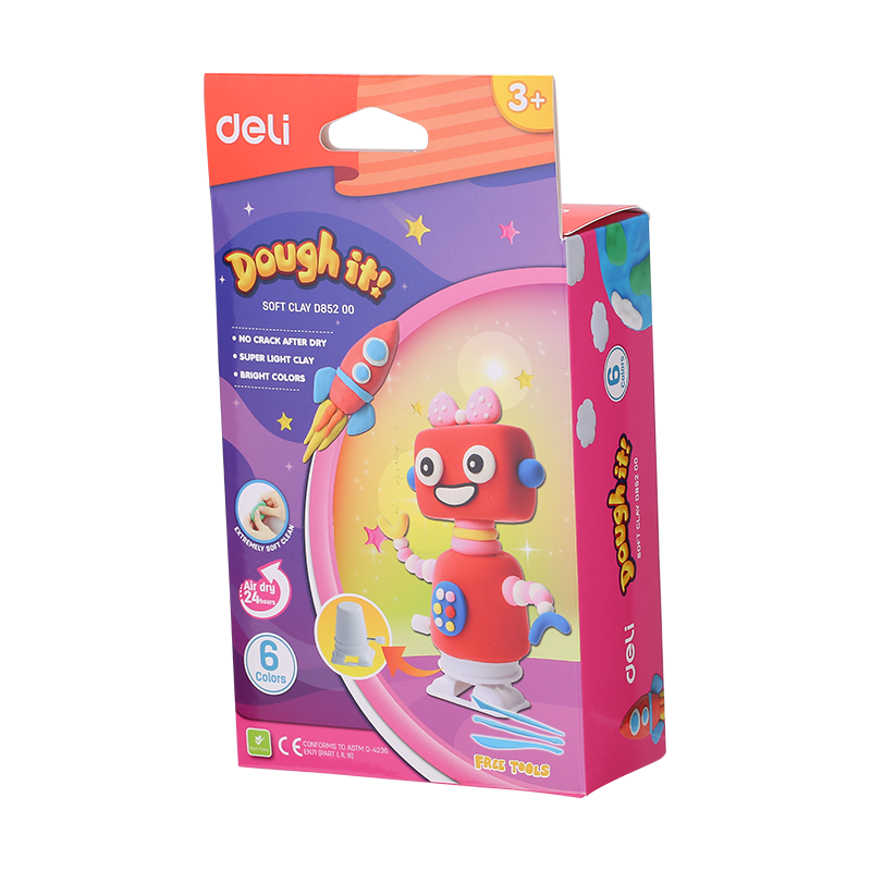 PLASTILINA SOFT LIGHT ROBOT 6  CULORI DELI