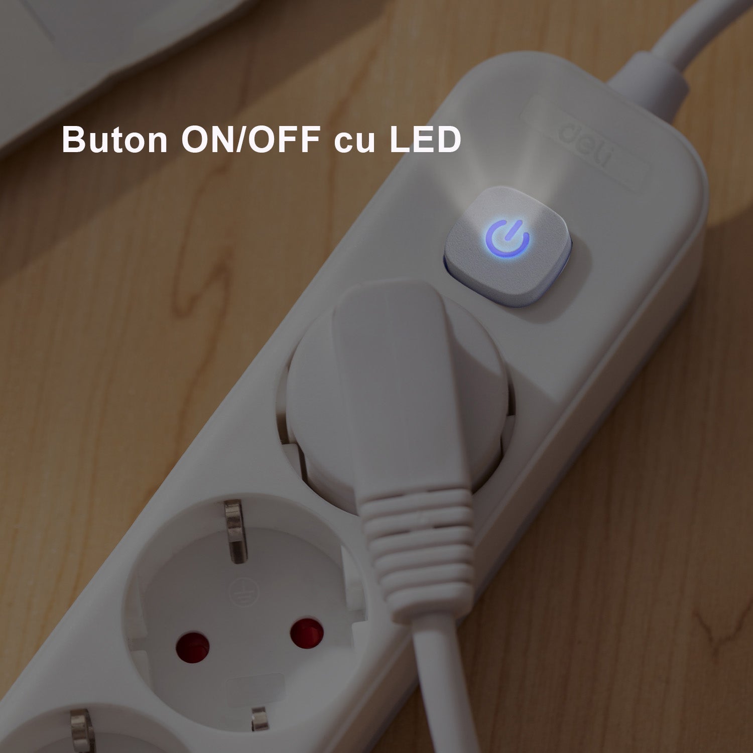 PRELUNGITOR 1.8M 3 PRIZE PROTECTIE COPII + INTRERUPATOR DELI