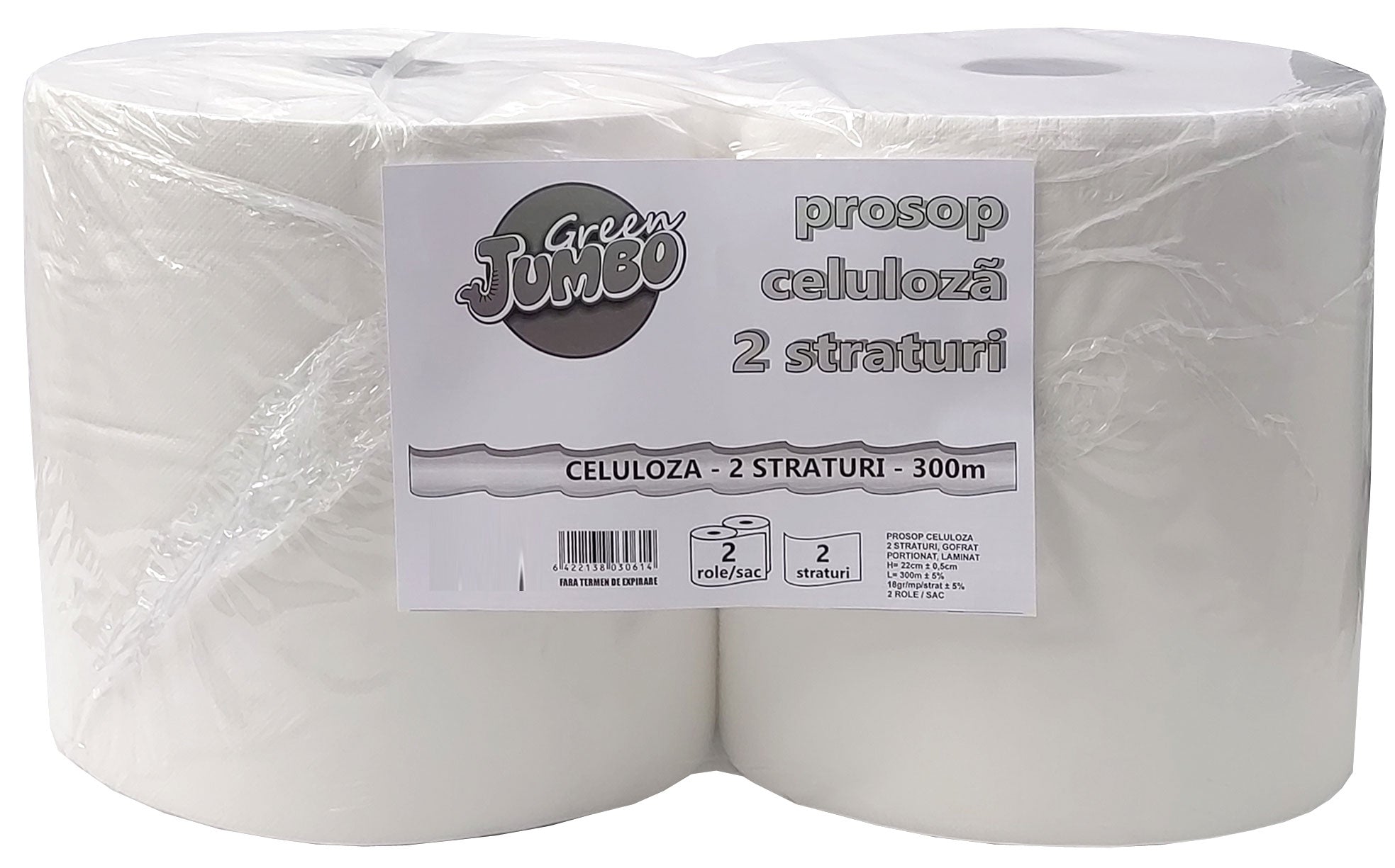 PROSOP HARTIE ALB ROLA 2STR 300M 2/SET GREEN JUMBO