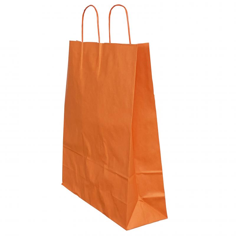 PUNGA HARTIE MANER RASUCIT 18 x 8 x 22 CM PORTOCALIU/ALB PAPIROTI