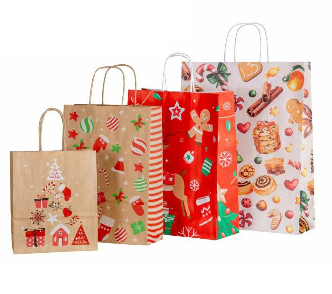 PUNGA HARTIE MANER RASUCIT 22 x 10 x 31 CM GLOB CRACIUN PAPIROTI