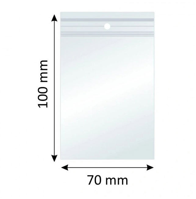 PUNGI CU INCHIDERE ZIP 70*100MM 100/SET