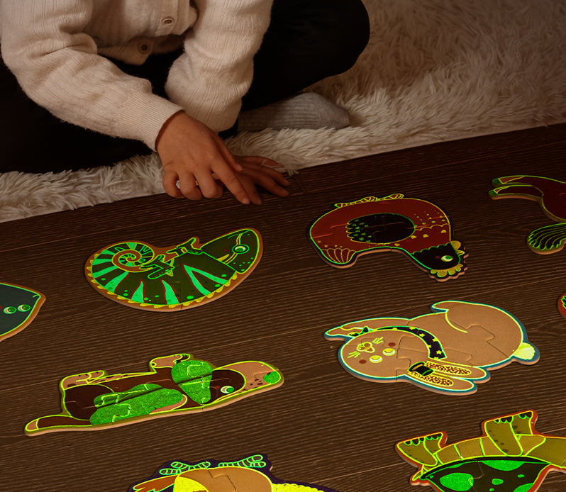 PUZZLE GEANTA CADOU 57 PIESE EFECT LUMINOS RACE 3.5+ DELI