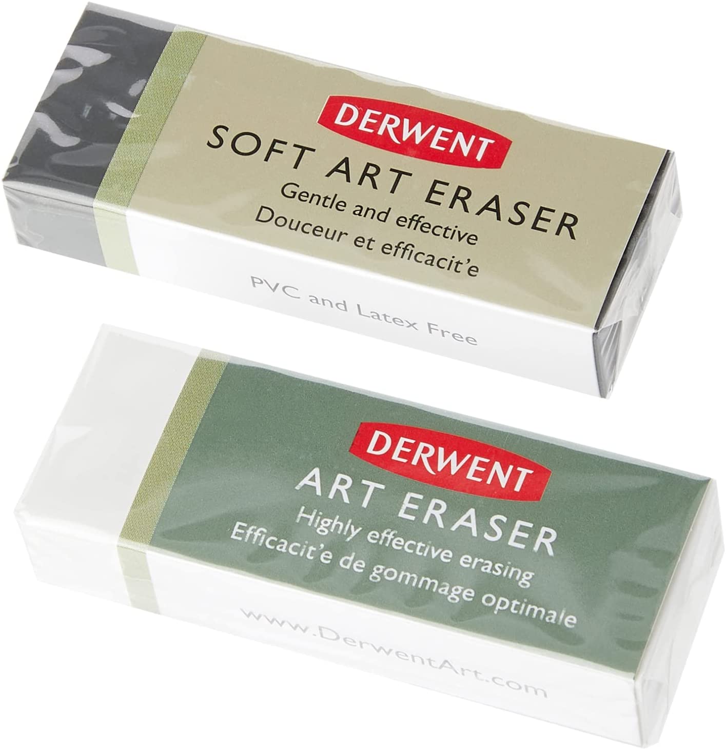 RADIERA PATRATA ALBA 2/SET DERWENT PROFESSIONAL