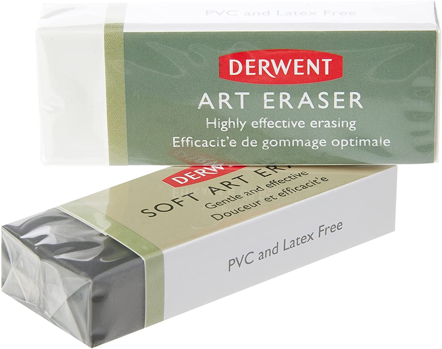 RADIERA PATRATA ALBA 2/SET DERWENT PROFESSIONAL